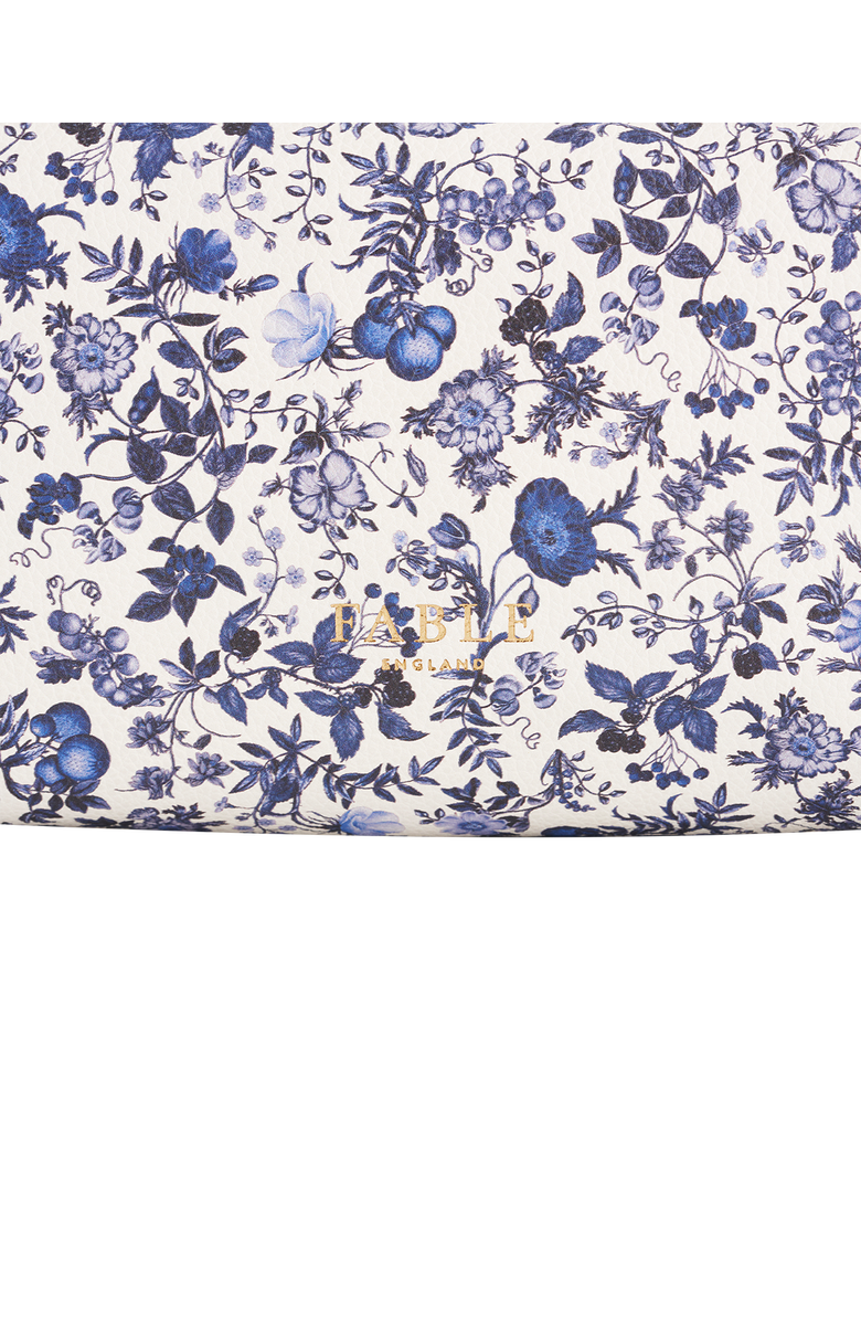 Fable England Ditsy Blue Small Pouch, Alternate, color, Ivory