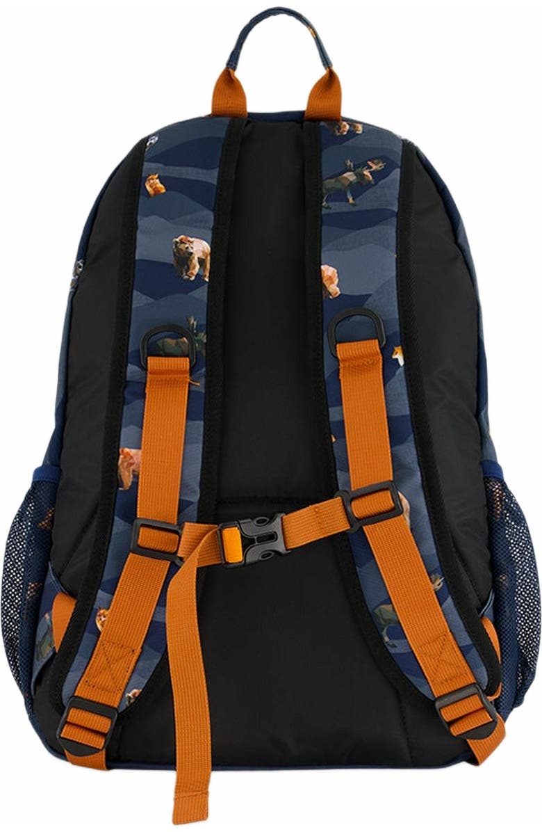 Deux par Deux Boy's Backpack Navy Printed Mountains Animals, Alternate, color,