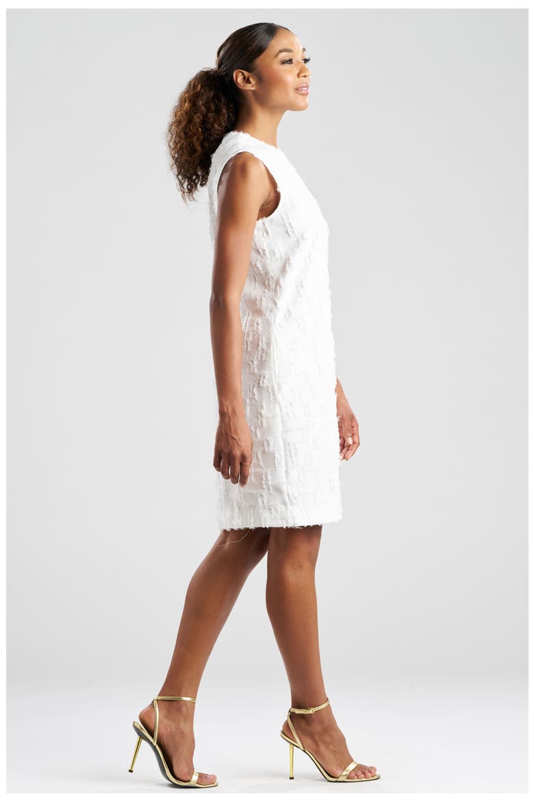 Woven Fil Coupe Jqd Shift Dress, Alternate, color, WHITE