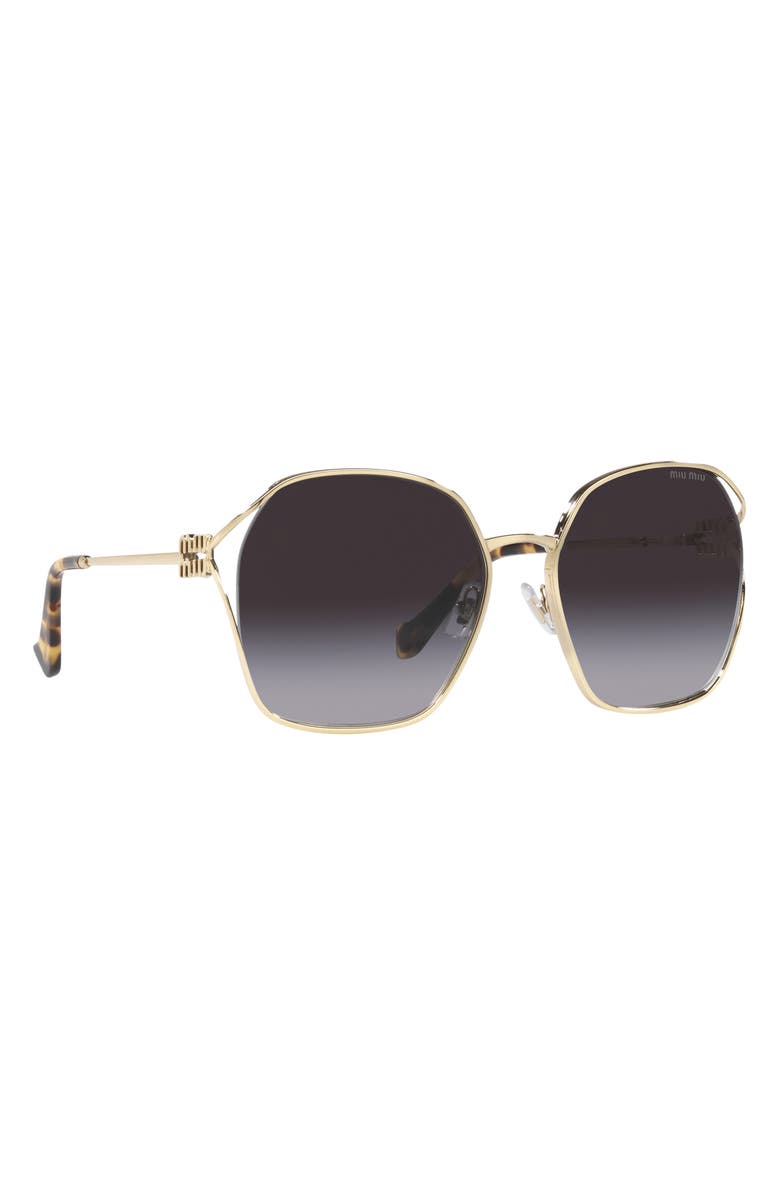 Miu Miu 60mm Gradient Round Sunglasses, Alternate, color, 