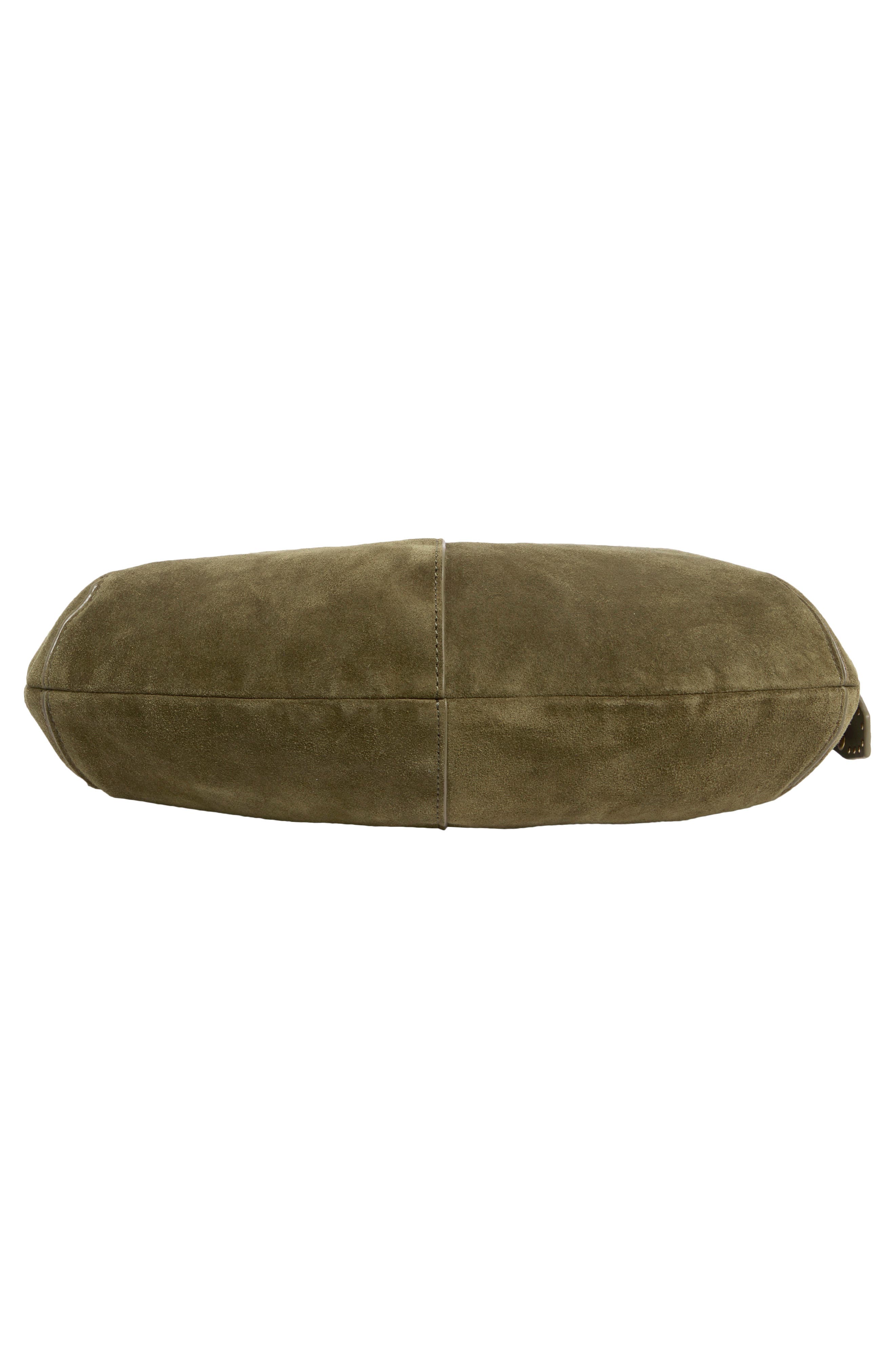 Naomi Leather Hobo, Alternate, color, DK OLIVE