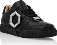PHILIPP PLEIN Leather Lo-Top Sneakers Women