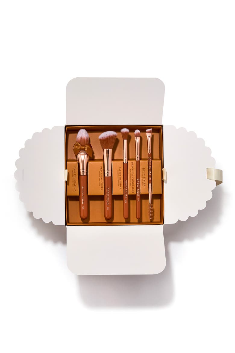 Pumpkin Spice 9-Piece Makeup Brush & Sponge Set, Alternate, color, ORANGE
