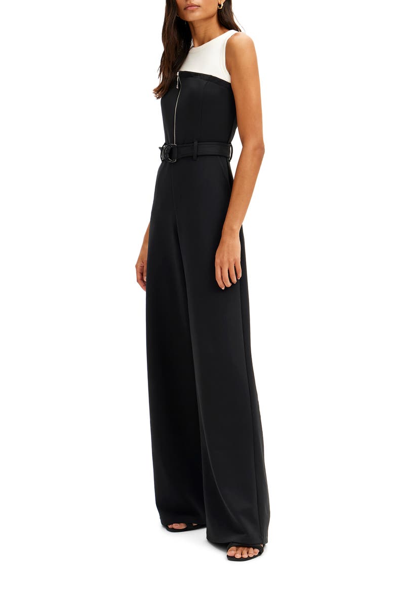 Launa Sleeveless Wide Leg Jumpsuit, Alternate, color, BLACK