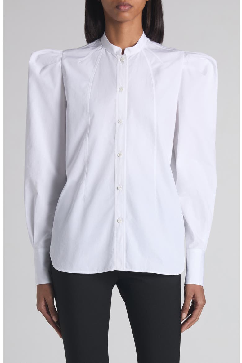 Cotton Poplin Button-Up Shirt, Main, color, OPTICALWHITE