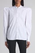 McQueen Cotton Poplin Button-Up Shirt