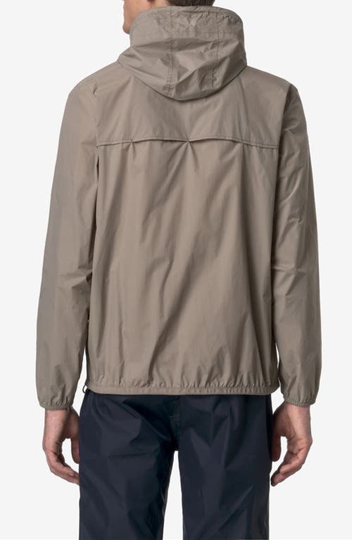 K-way Le Vrai 4.0 Claude Water Repellent Jacket In Beige Taupe