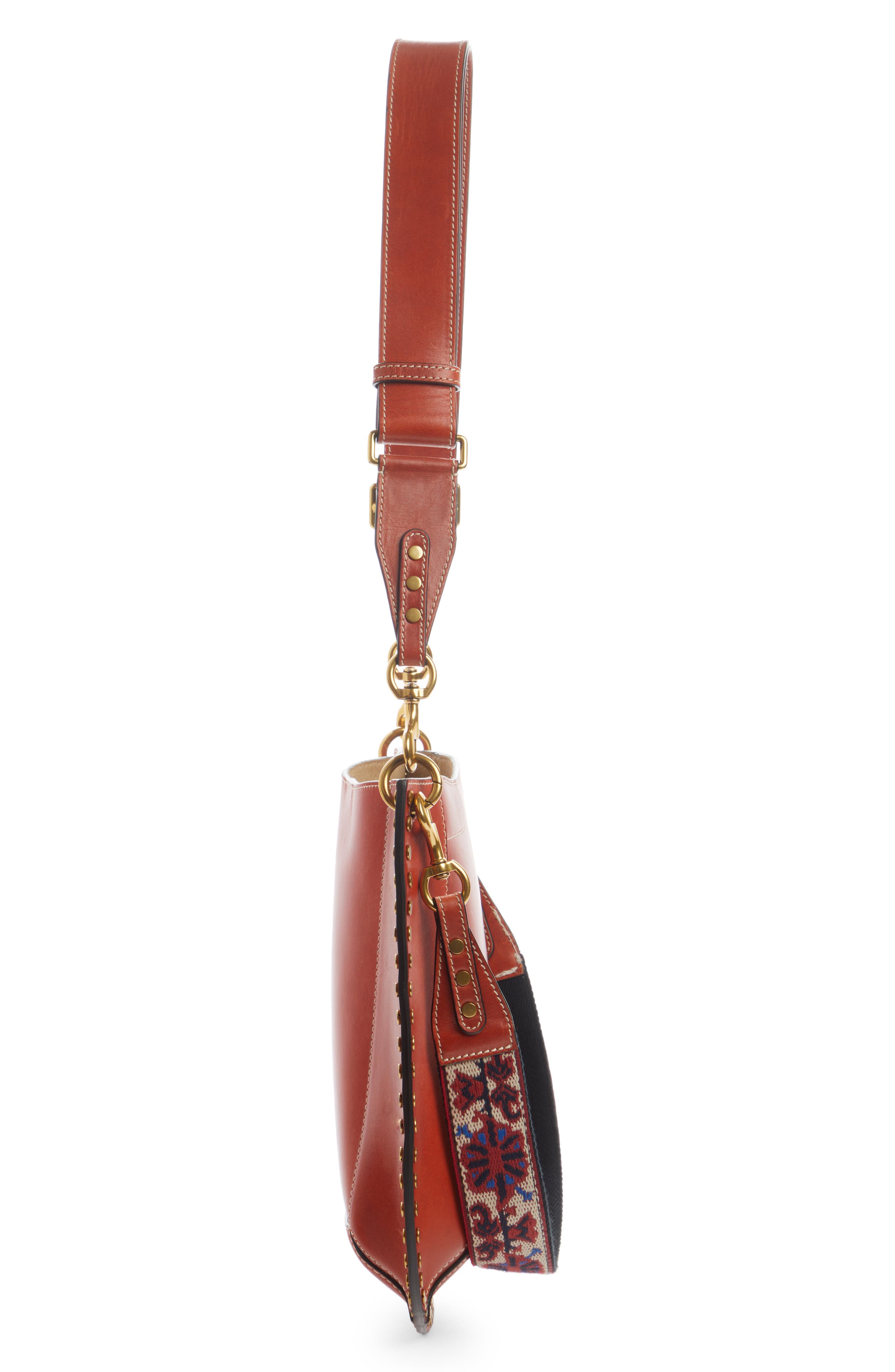 Isabel Marant Oskan Leather Crossbody Bag, Alternate, color, 