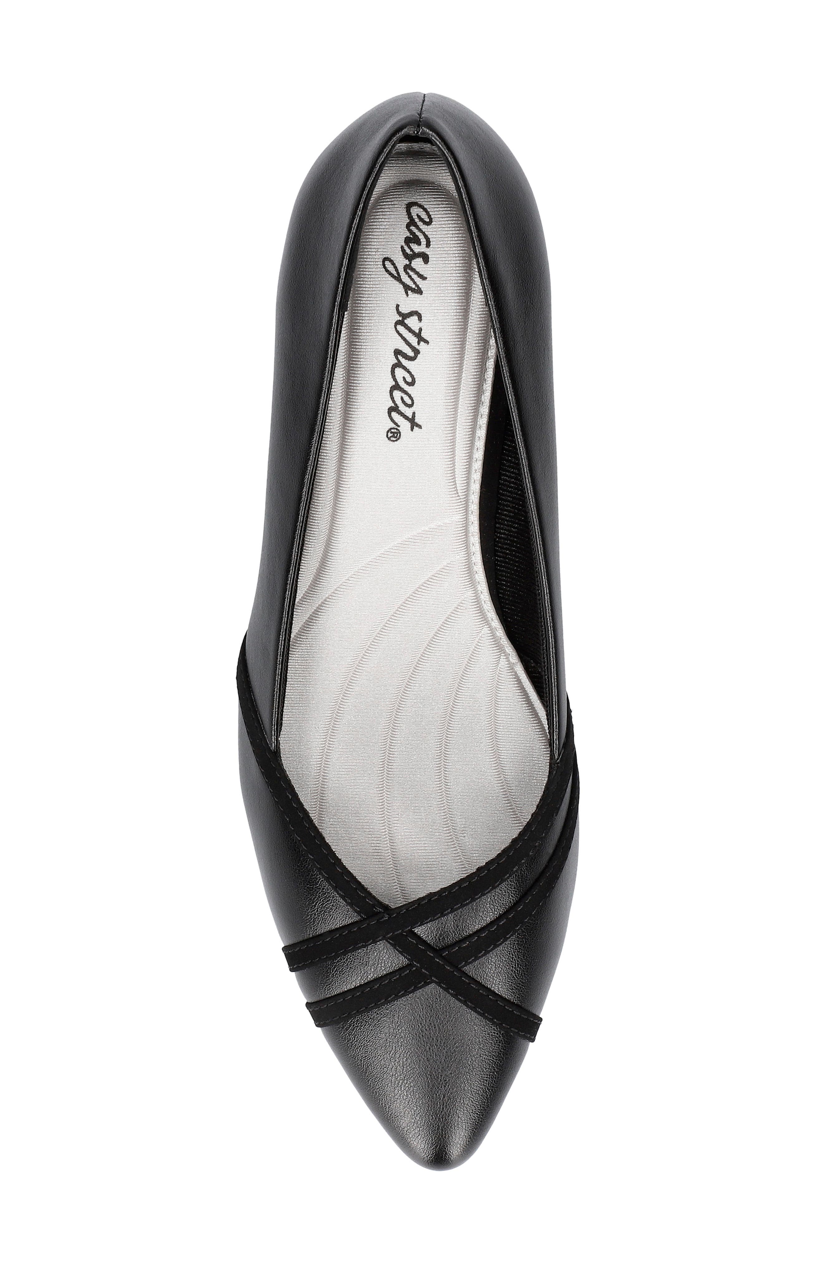 EASY STREET Lotus Pointed Toe Pump, Alternate, color, Black