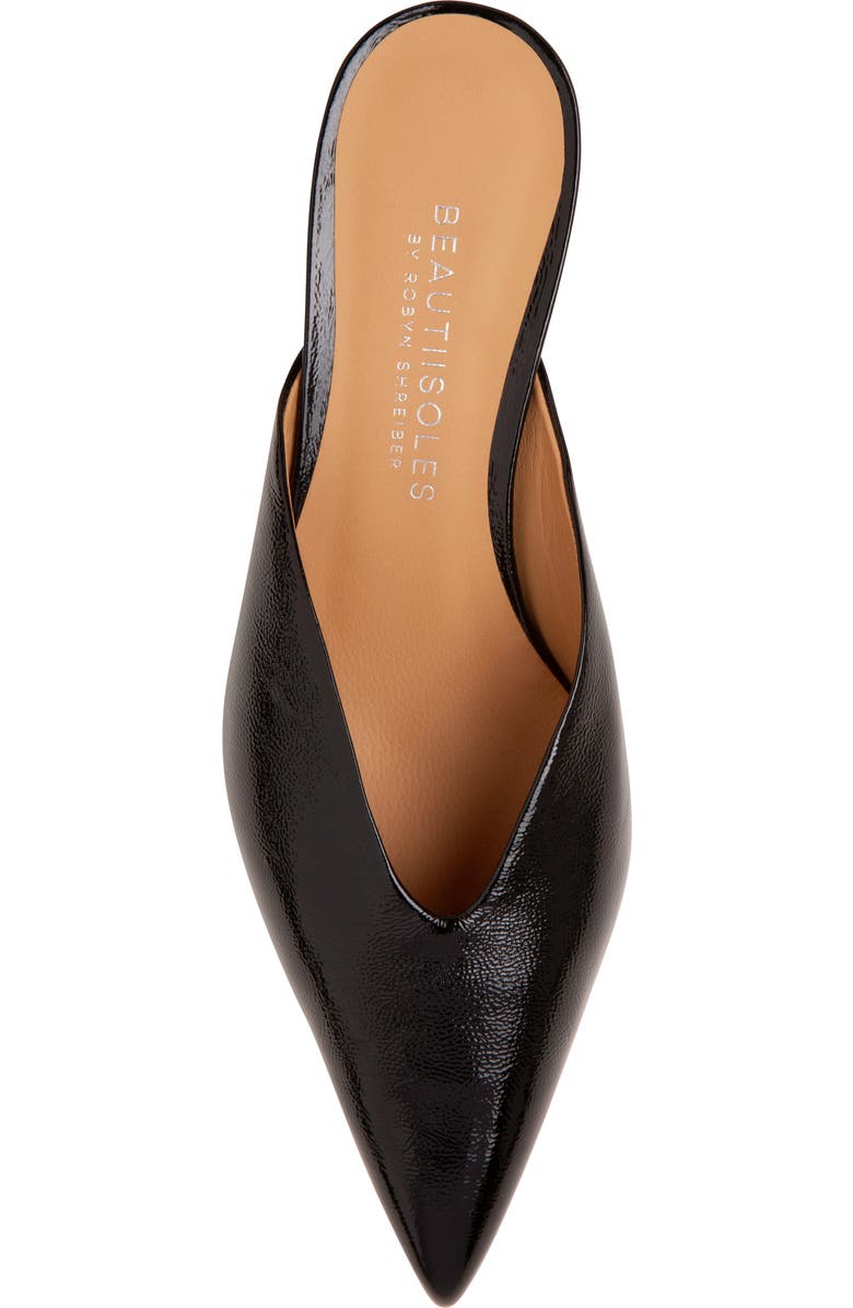 BEAUTIISOLES Gal Pointed Toe Kitten Heel Mule, Alternate, color, Black