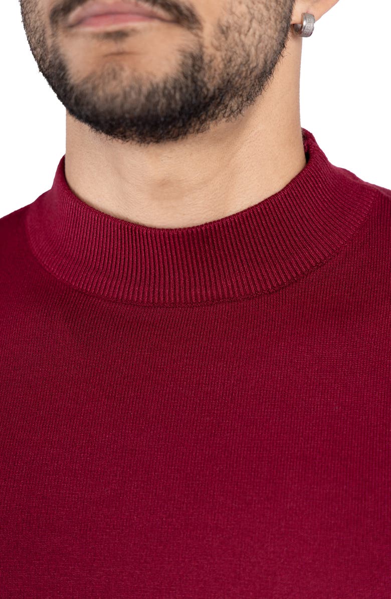 XRAY Core Mock Neck Knit Sweater, Alternate, color, Dark Burgundy