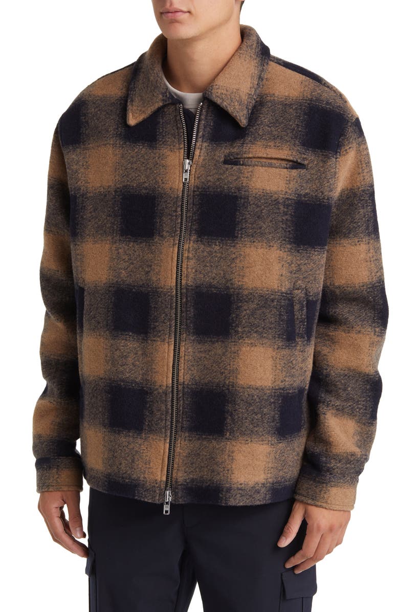 Wax London Greenland Plaid Wool Blend Jacket, Alternate, color, 