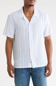 Frye Yarn Dyed Stripe Camp Shirt