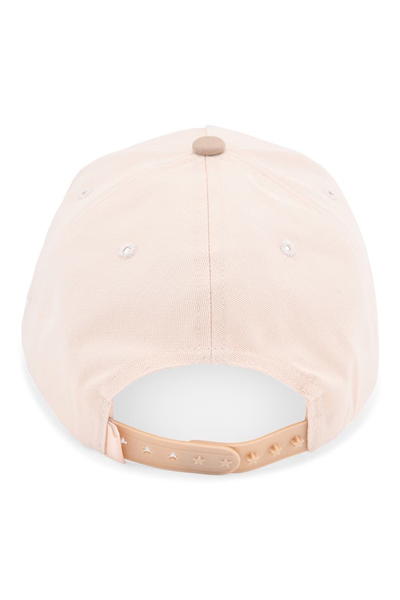 Two Tone Faux Pearl Embroidered Star Patch Baseball Cap, Alternate, color, BONE/ KHAKI