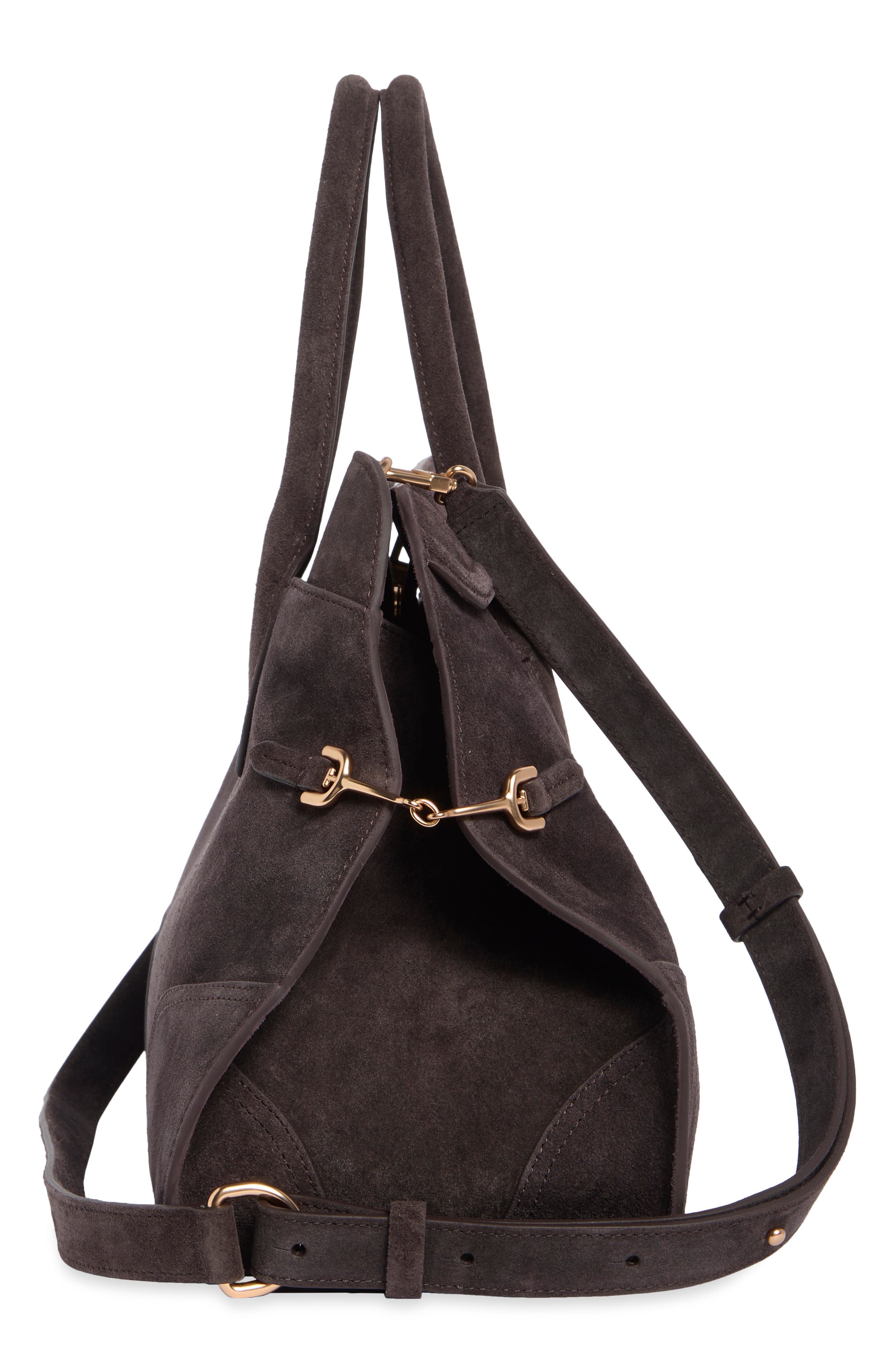 Loraine Large Relaxed Leather Satchel, Alternate, color, DARK BROWN