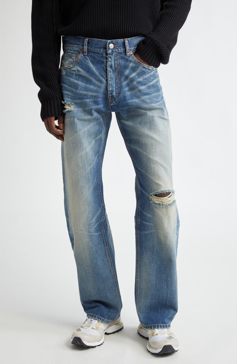 MM6 Maison Margiela Distressed Jeans, Main, color, 