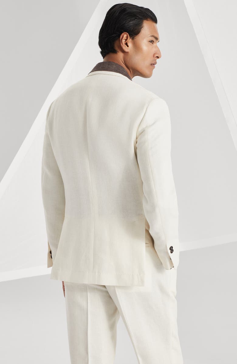 Brunello Cucinelli Diagonal twill unconstructed blazer, Alternate, color, 