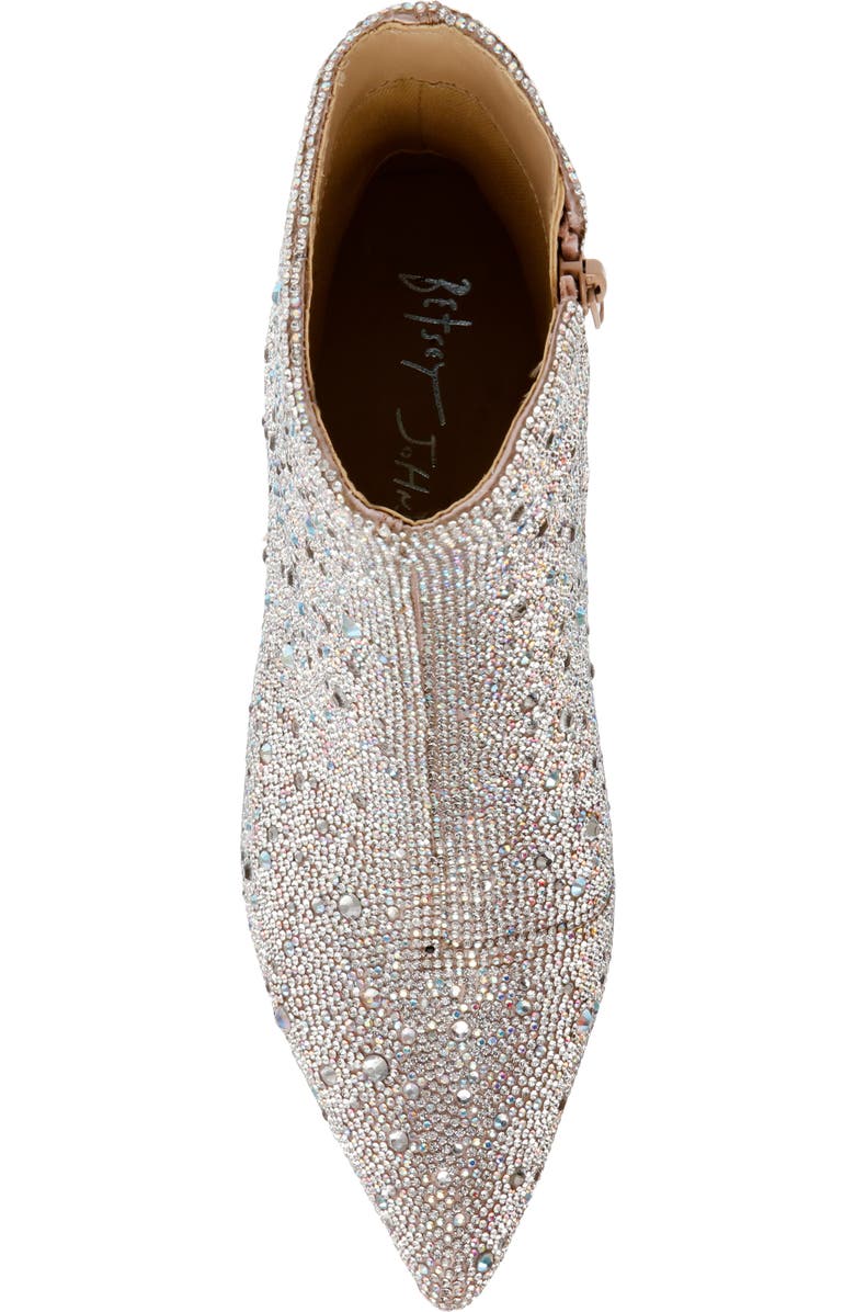Betsey Johnson Corry Embellished Pointed Toe Bootie, Alternate, color,