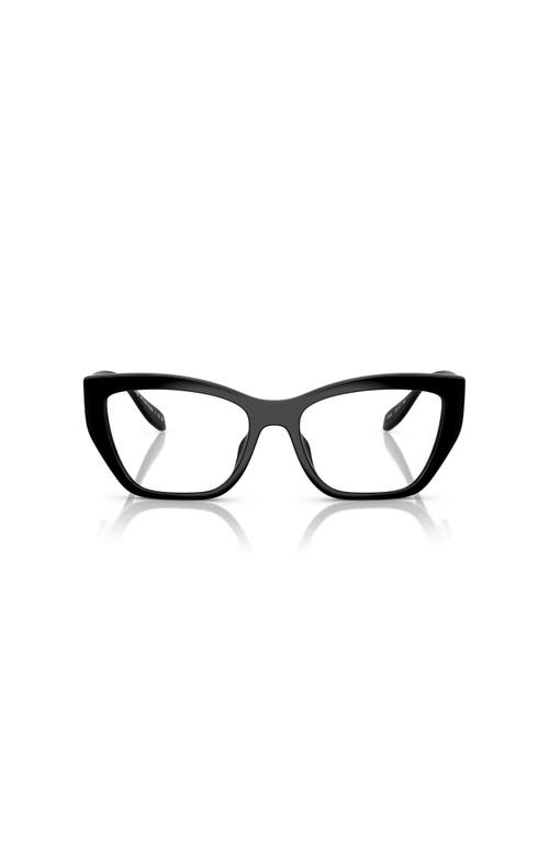 Michael Kors 54mm Rectangle Optical Glasses In Black