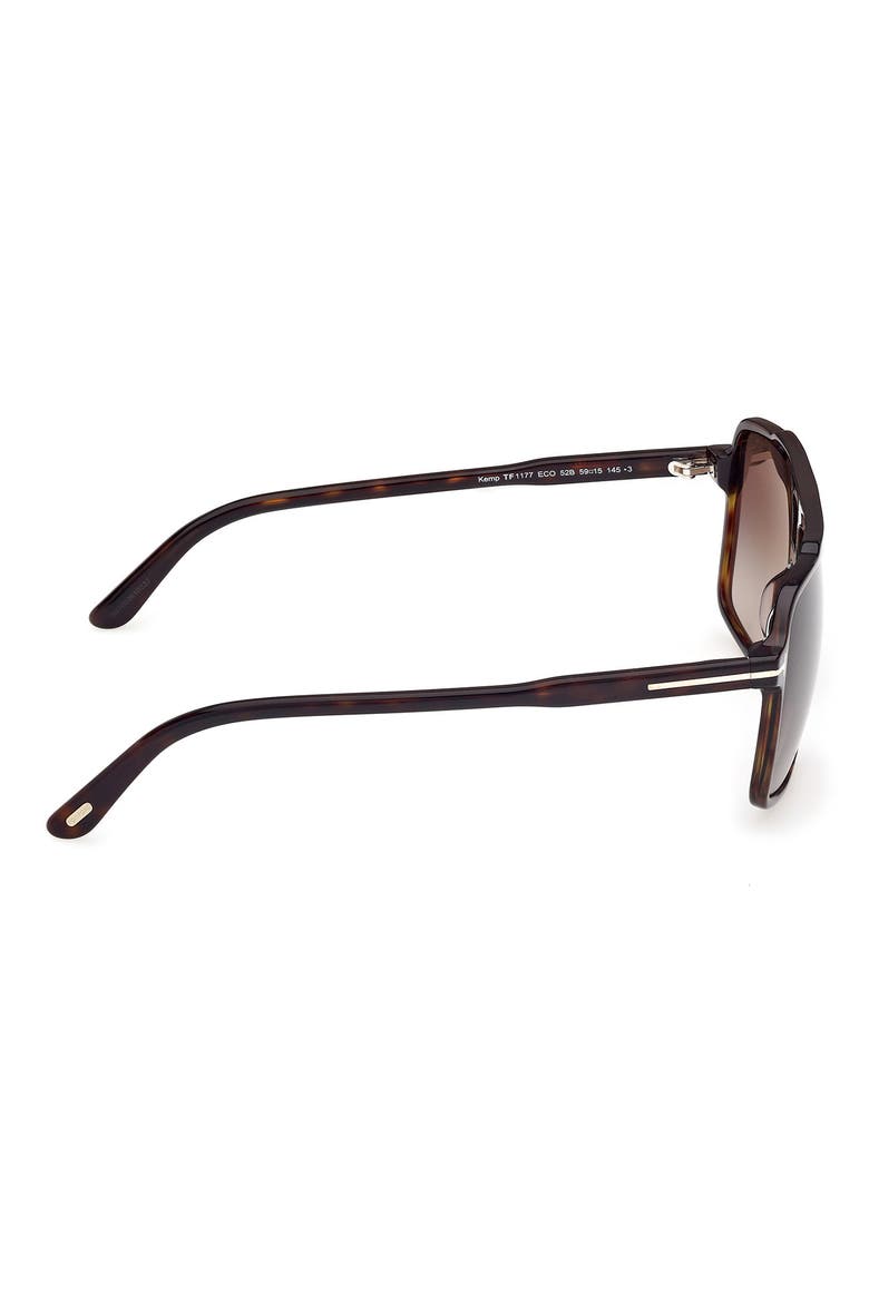 Kemp 59mm Navigator Sunglasses, Alternate, color, HAVANA ECO / T LOGO / GREEN