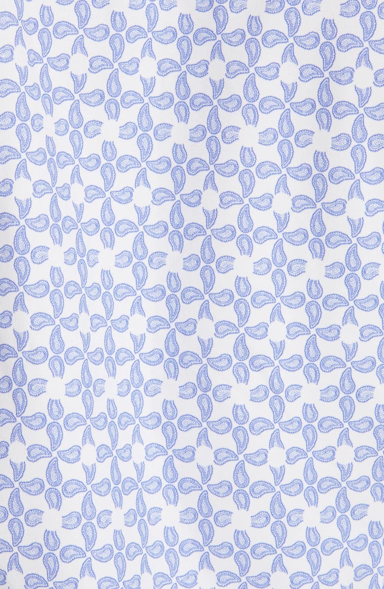 Mizzen+Main Mizzen + Main Leeward Trim Fit Paisley Short Sleeve Button-Up Performance Shirt, Alternate, color, 