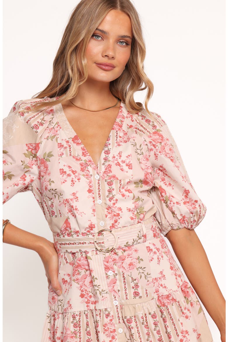 Columbia Floral Print Belted Dress, Alternate, color, SOFT CAMELLIA