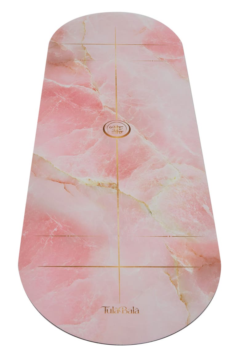Meraki - Yoga /Pilates Mat - Vegan Suede - Made for Hot Yoga, Main, color, Rose Quartz