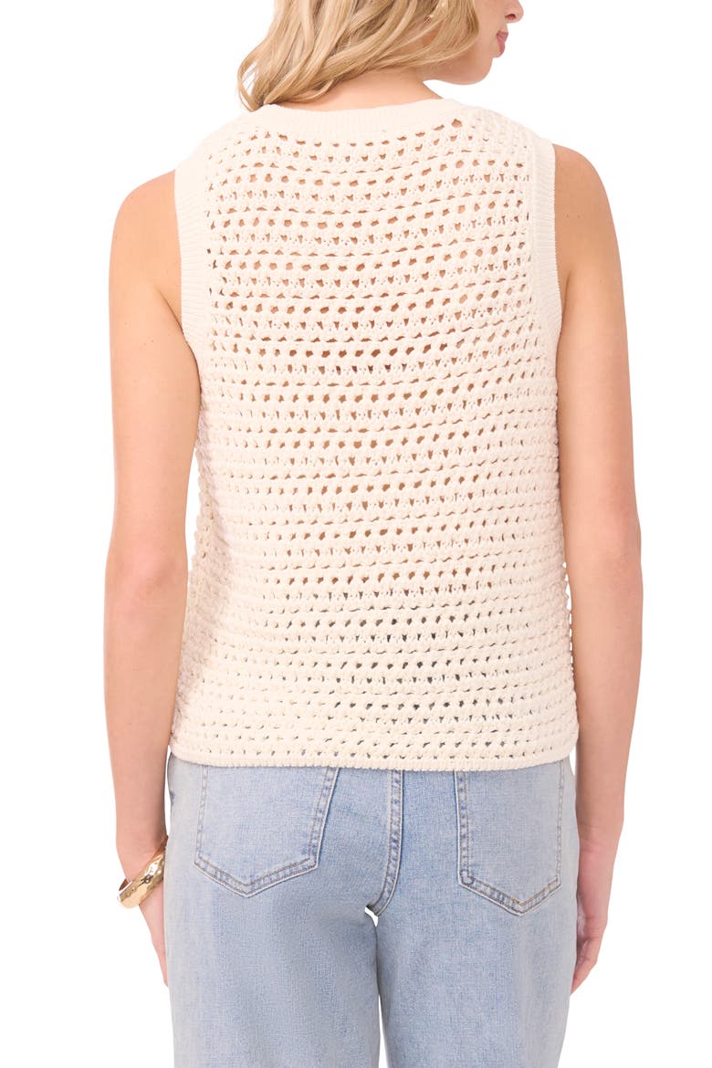Openwork Crewneck Tank, Alternate, color, EGGNOG
