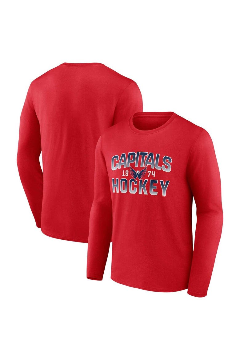 Men's Fanatics Branded Red Washington Capitals Skate Or Die Long Sleeve T-Shirt, Main, color, Red