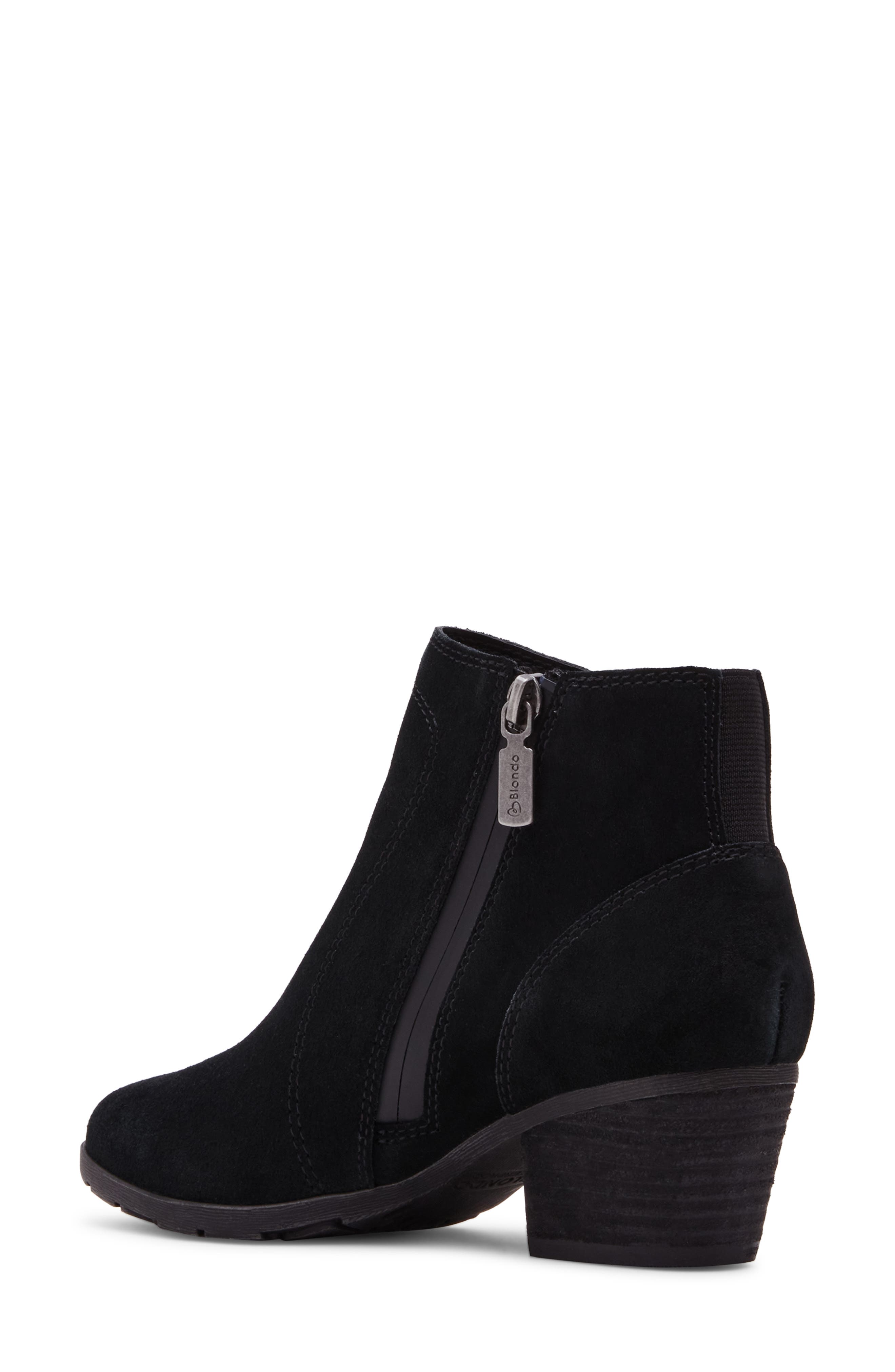 Blondo Victoria Waterproof Bootie, Alternate, color, Black Suede