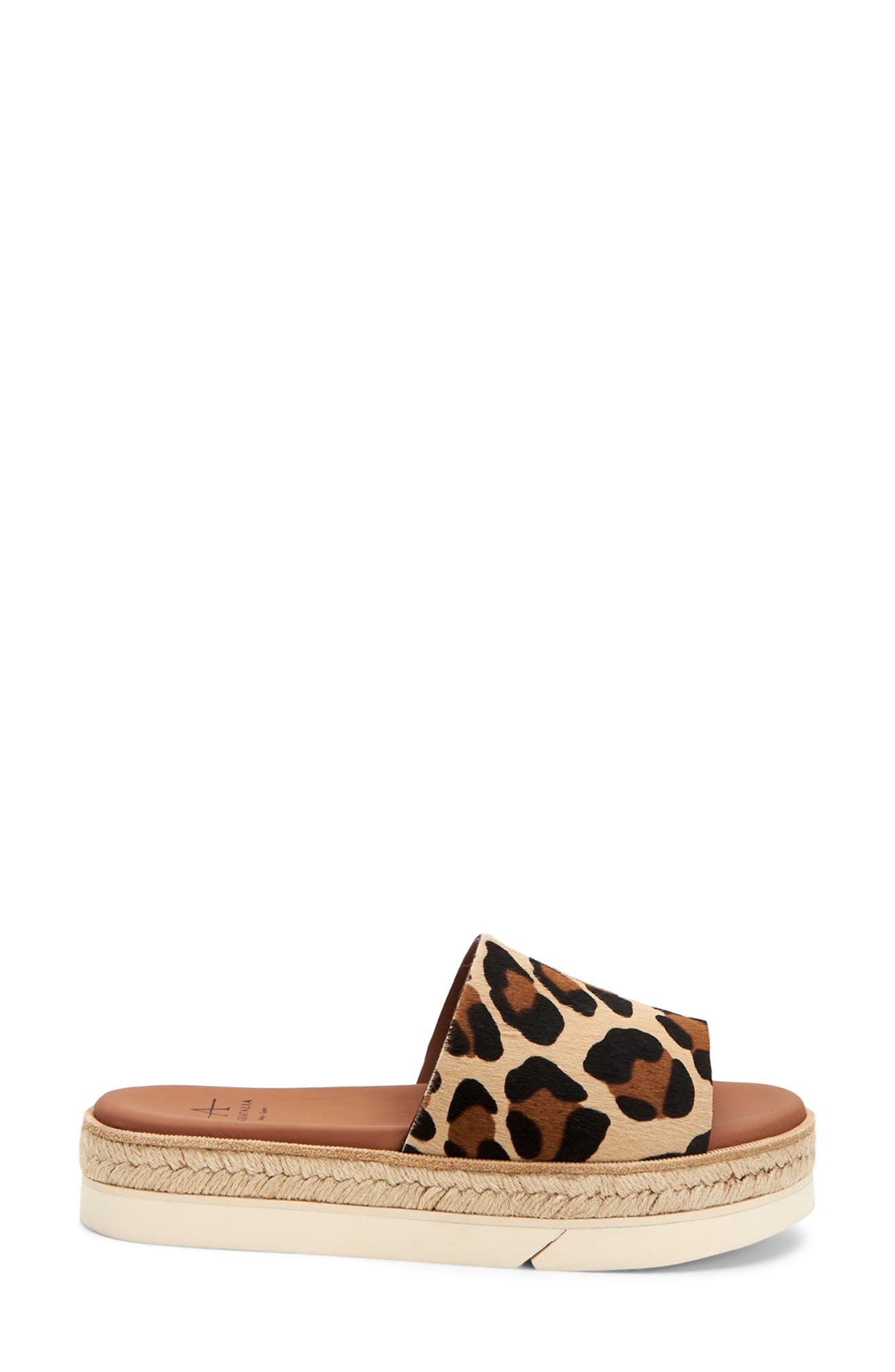 Shayna Espadrille Platform Slide Sandal, Alternate, color, LEOPARD