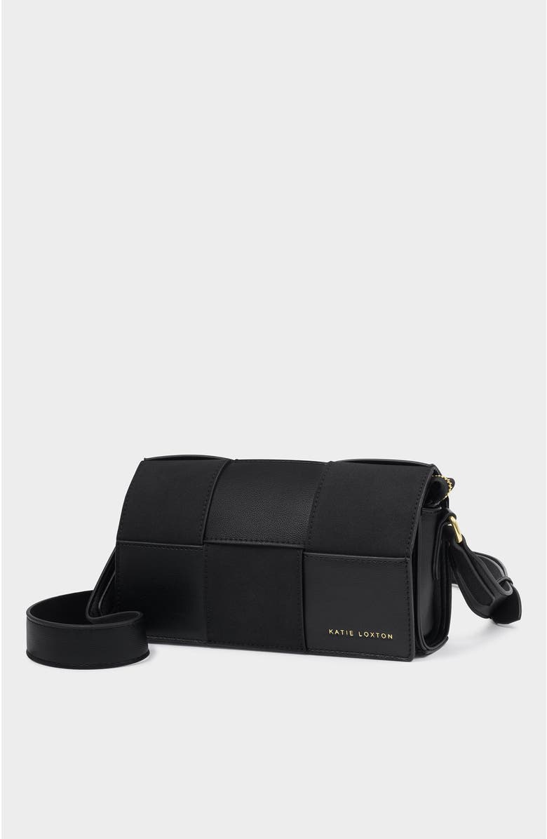 Katie Loxton Taya Crossbody Bag, Alternate, color, Black / Black Suedette