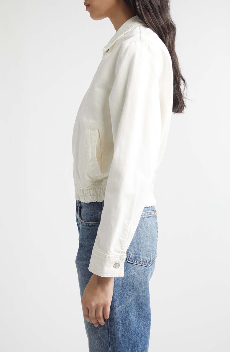 Nili Lotan Najac Denim Jacket, Alternate, color, Cream