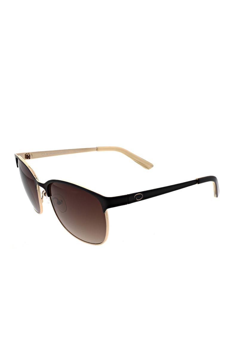 O by Oscar de la Renta 56mm Double Sunglasses, Alternate, color, Shiny Gold W/Matte Black