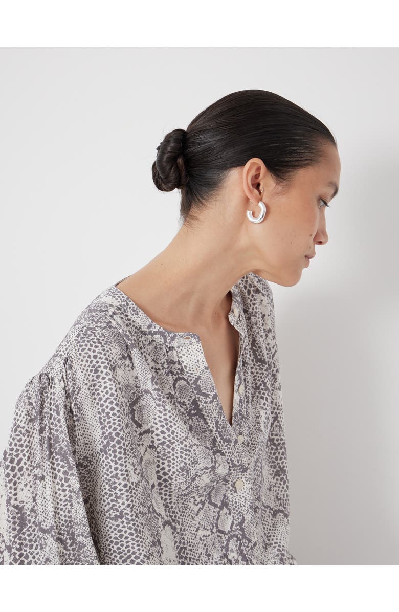 Hush Fernanda Snake Printed Blouse, Alternate, color, Natural Snake Grey