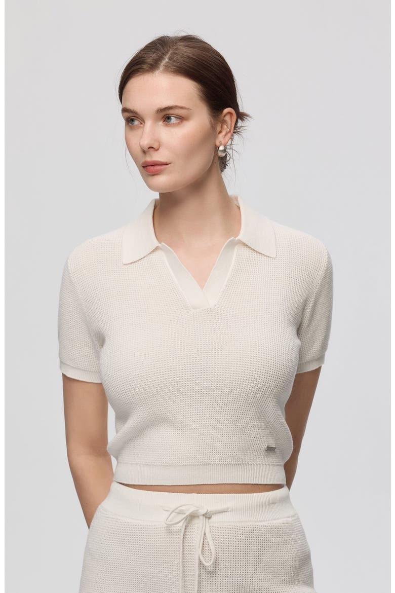 Noa Open Knit Top, Main, color, White