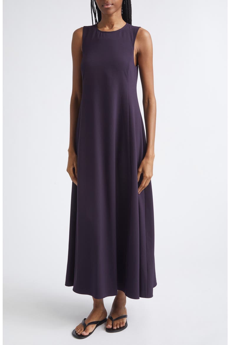 Sleeveless Cady Maxi Dress, Alternate, color, BLACKBERRY