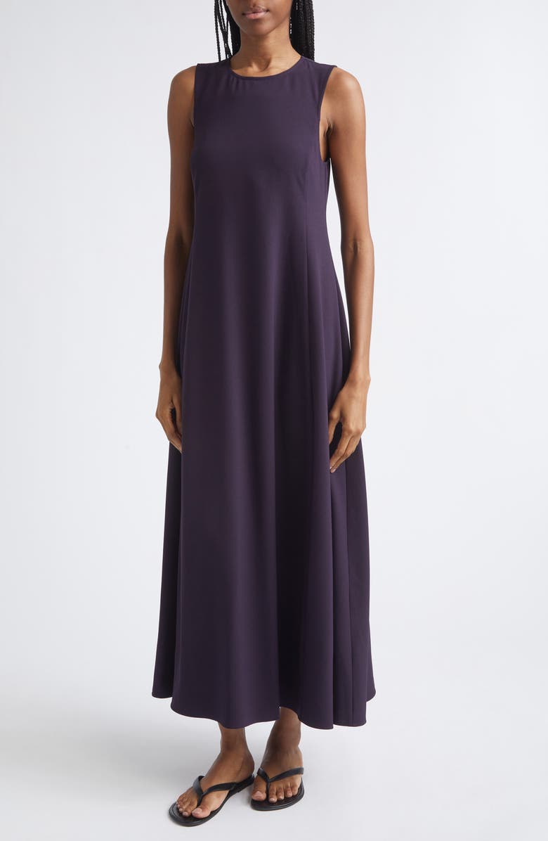 Emporio Armani Sleeveless Cady Maxi Dress, Alternate, color, Blackberry