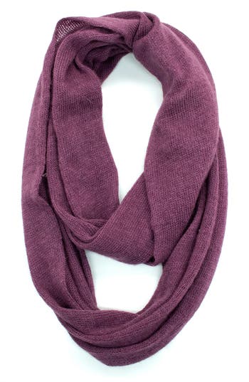 Portolano Plain Loop Scarf In Purple