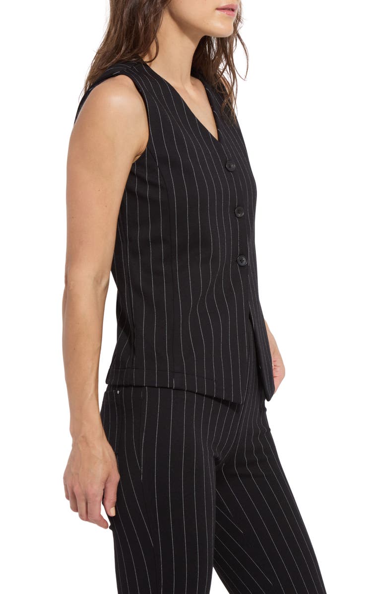 Lysse Maria Pinstripe Ponte Vest, Alternate, color, Soft Soothing Stripe