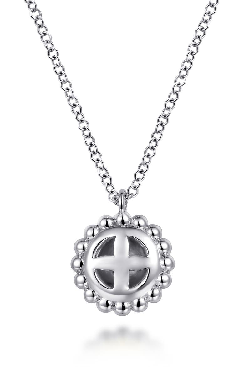 Dome Pendant Necklace, Alternate, color, STERLING SILVER