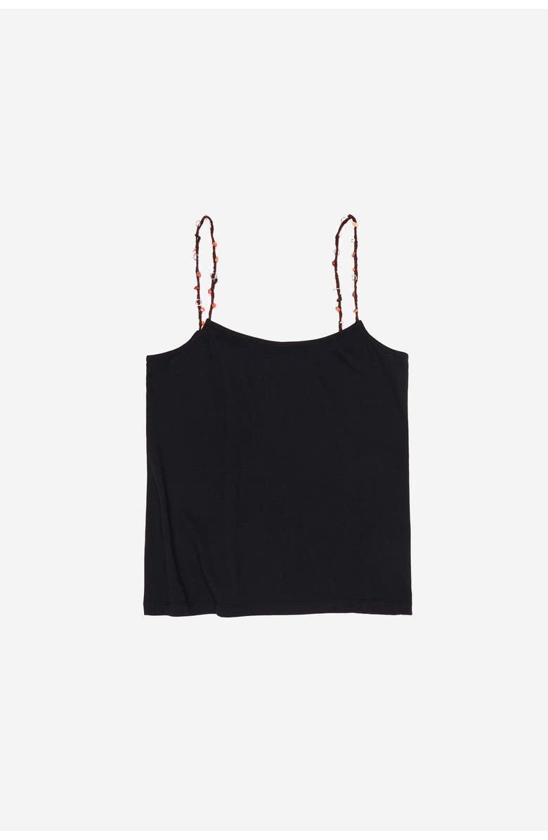 Bimba y Lola Strappy Top With Decorative Stones, Alternate, color, Black