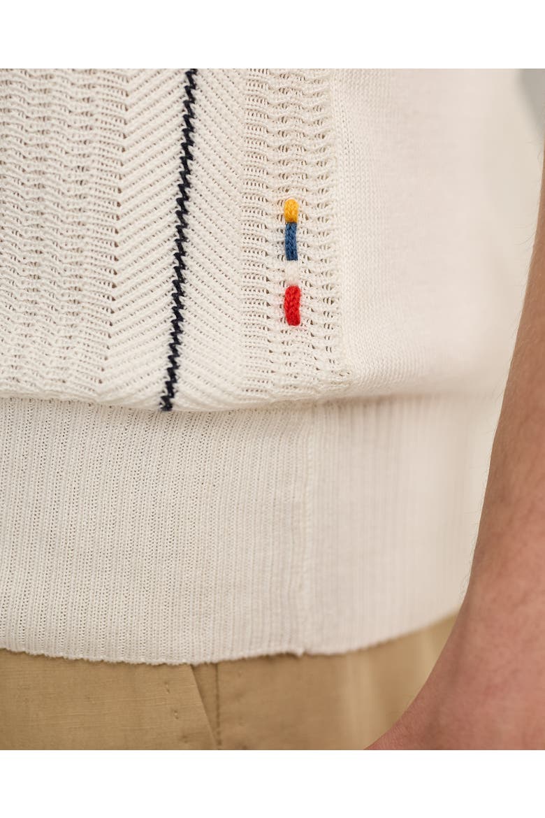 Horton Silk Tailored-Fit Polo Shirt, Alternate, color, WHITE/NIGHT IRIS STRIPE