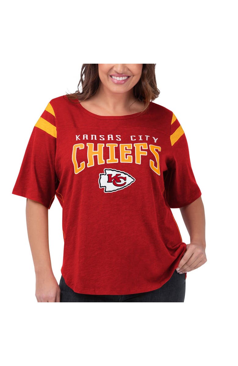G-III 4HER BY CARL BANKS Women's G-III 4Her by Carl Banks Red Kansas City Chiefs Plus Size Linebacker T-Shirt, Main, color, Red