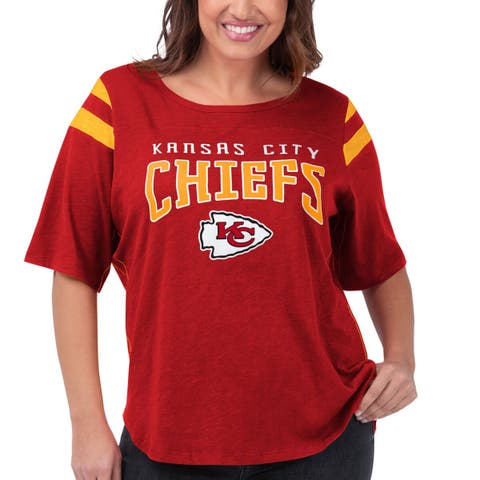 Women's G-III 4Her by Carl Banks Red Kansas City Chiefs Plus Size Linebacker T-Shirt