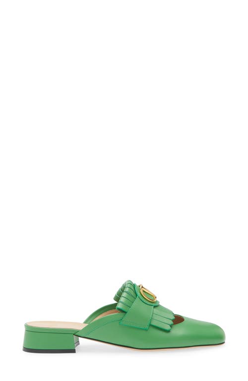 Valentino Garavani Vlogo Kiltie Loafer Mule In Green