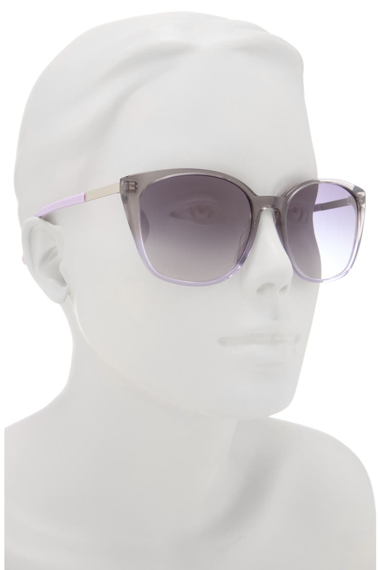 57mm Zerogrand Square Sunglasses, Alternate, color, LILAC FADE