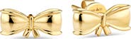 DEVATA Bow Stud Earrings in 14K Gold