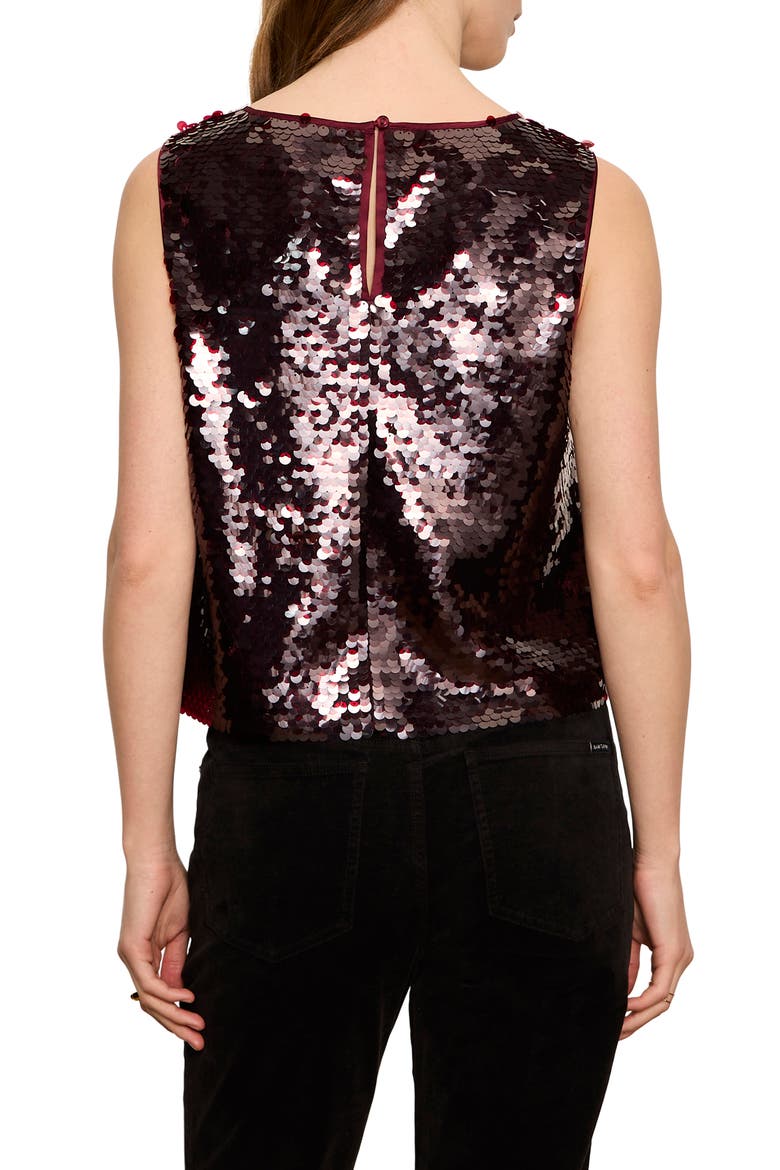 The Desired Paillette Sleeveless Top, Alternate, color, BORDEAUX BURGUNDY