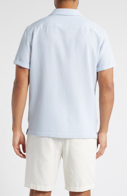 Rails Amalfi Short Sleeve Seersucker Button-up Shirt In Blue White Seersucker